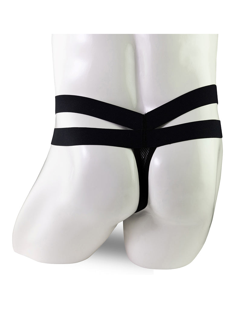 Black Sexy Mesh Breathable Men's Thong