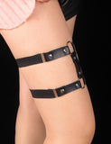 Leather Adjustable Stud Punk Leg Loop