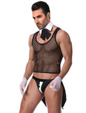 Black Men Sexy See Through Valet Underwear Set
