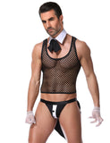 Black Men Sexy See Through Valet Underwear Set