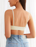 Front Closure Removable Pads Women Seamless Bra