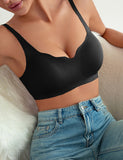 Wavy Edge Removable Pads Ice Silk Women Seamless Bra