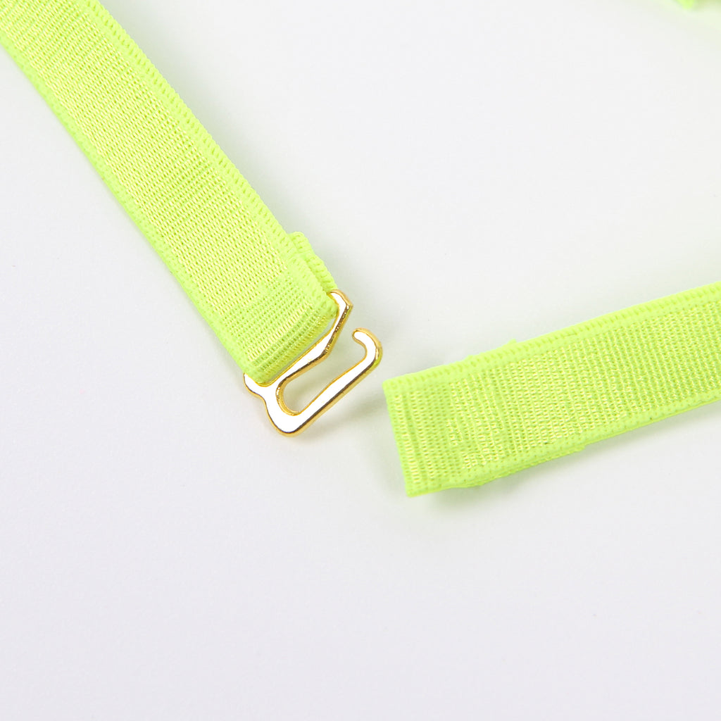 Sexy Hollow Cut Strappy Two-Color Splicing Bra Egypt Set