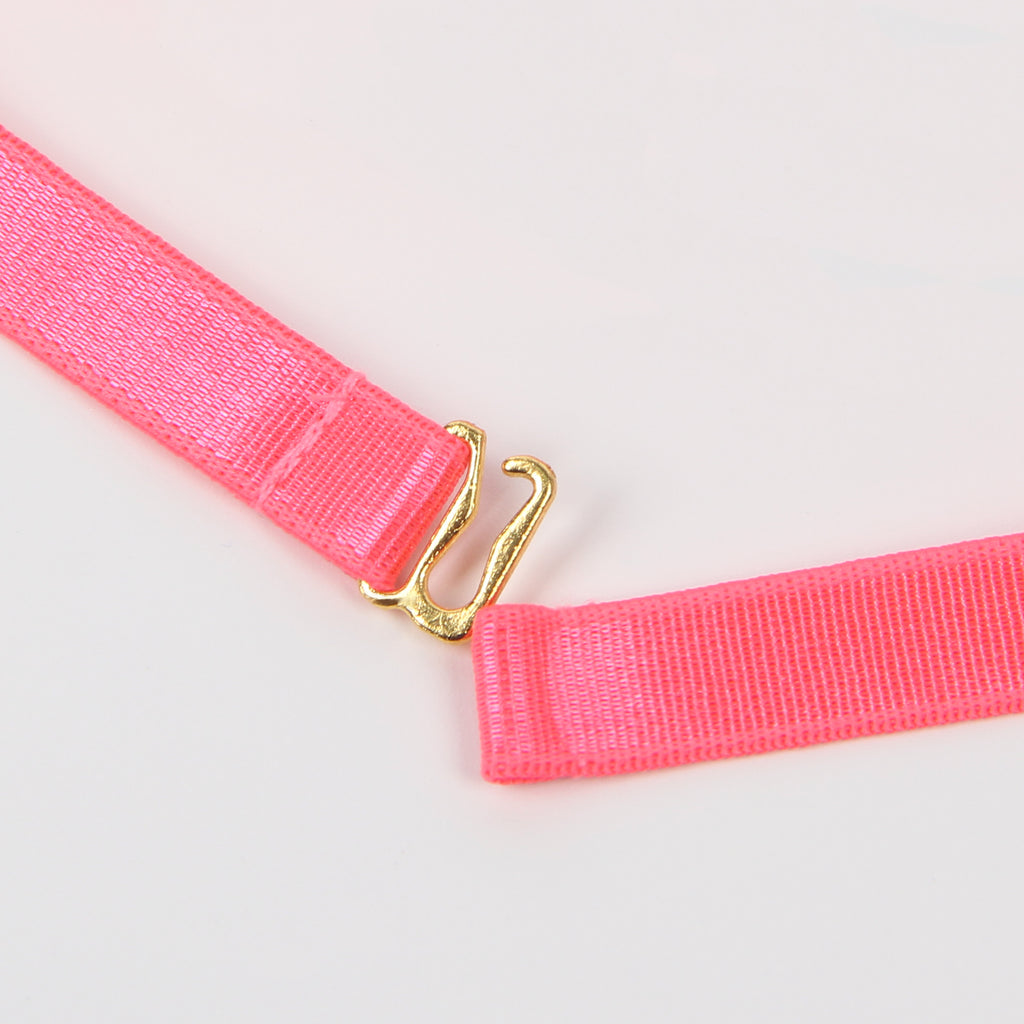 Sexy Hollow Cut Strappy Two-Color Splicing Bra Egypt Set