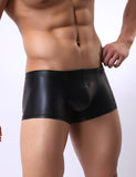Black Leather Sexy Panty for Man