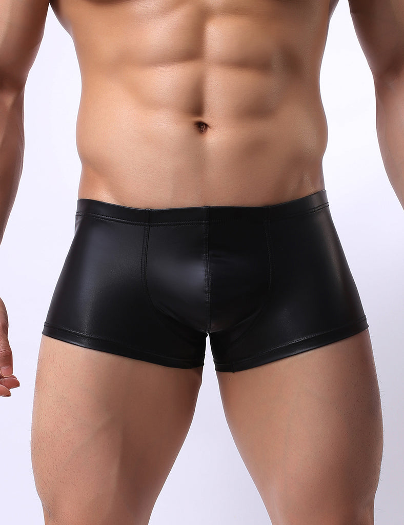 Black Leather Sexy Panty for Man
