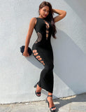 Sexy Egypt Sleeveless Hollow Cut Long Bodystocking