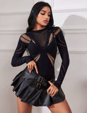 Black Stretchy Fishnet Bodystocking