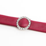 Burgundy Removable Chains Faux Leather Lace Sexy Lingerie