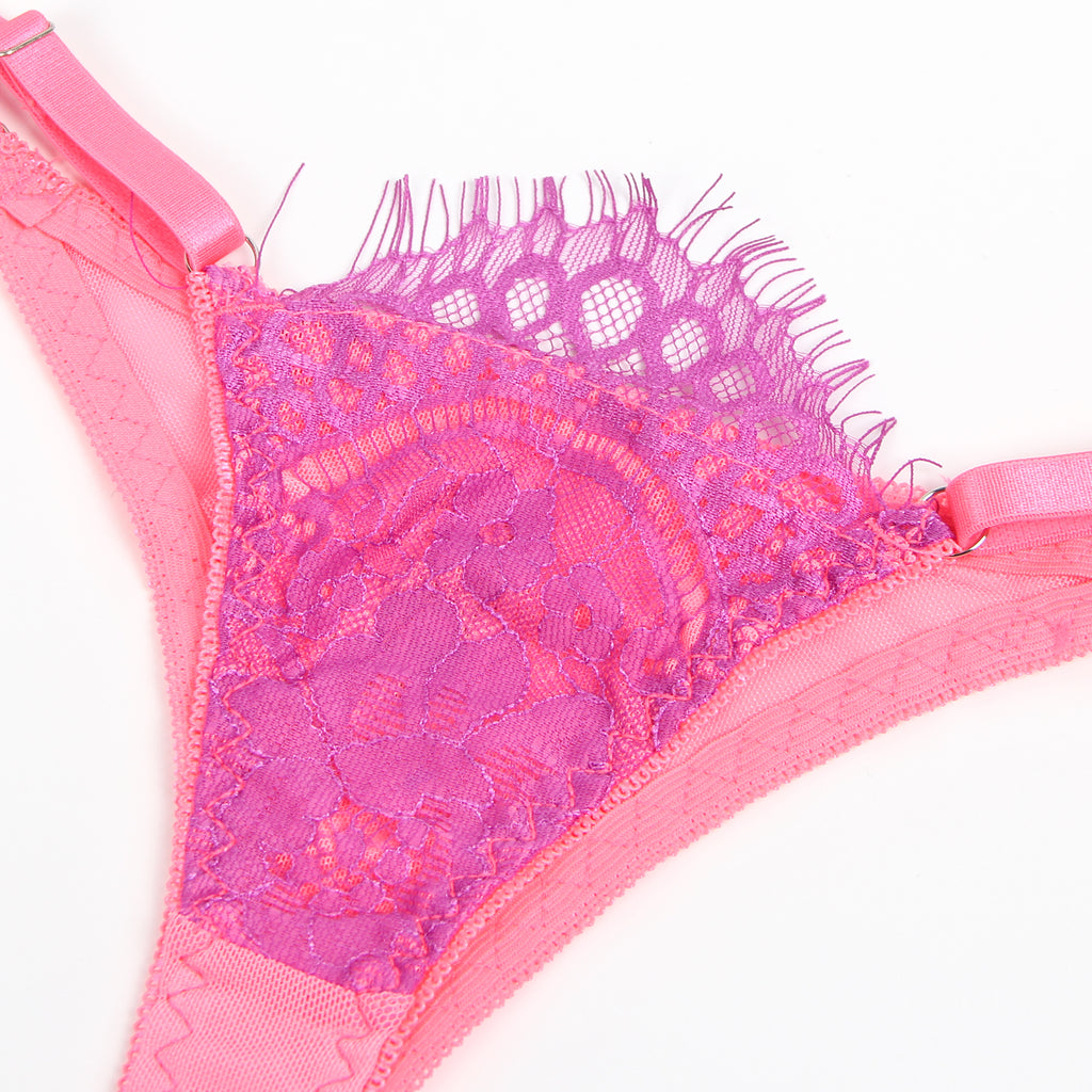 Spliced Eyelash Lace Bra Egypt Set