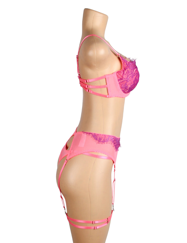 Spliced Eyelash Lace Bra Egypt Set