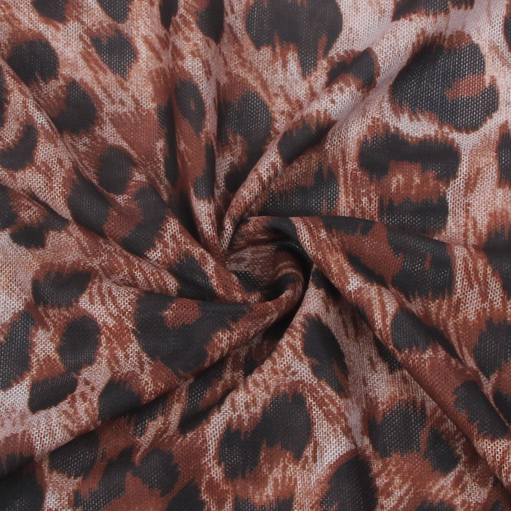 Leopard Egypt Print Mesh Lace Side Slit Sexy Lingerie With Chains