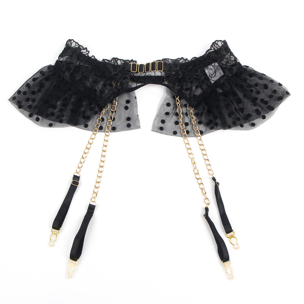 Sexy Lace Garter Bra Panty Egypt Set