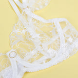 Sexy Lace Garter Bra Panty Egypt Set