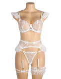 Sexy Lace Garter Bra Panty Egypt Set