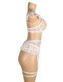 Sexy Lace Garter Bra Panty Egypt Set