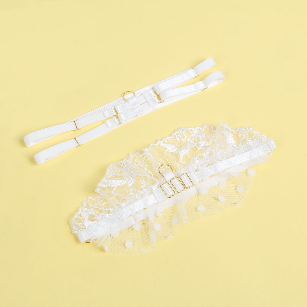 Sexy Lace Garter Bra Panty Egypt Set