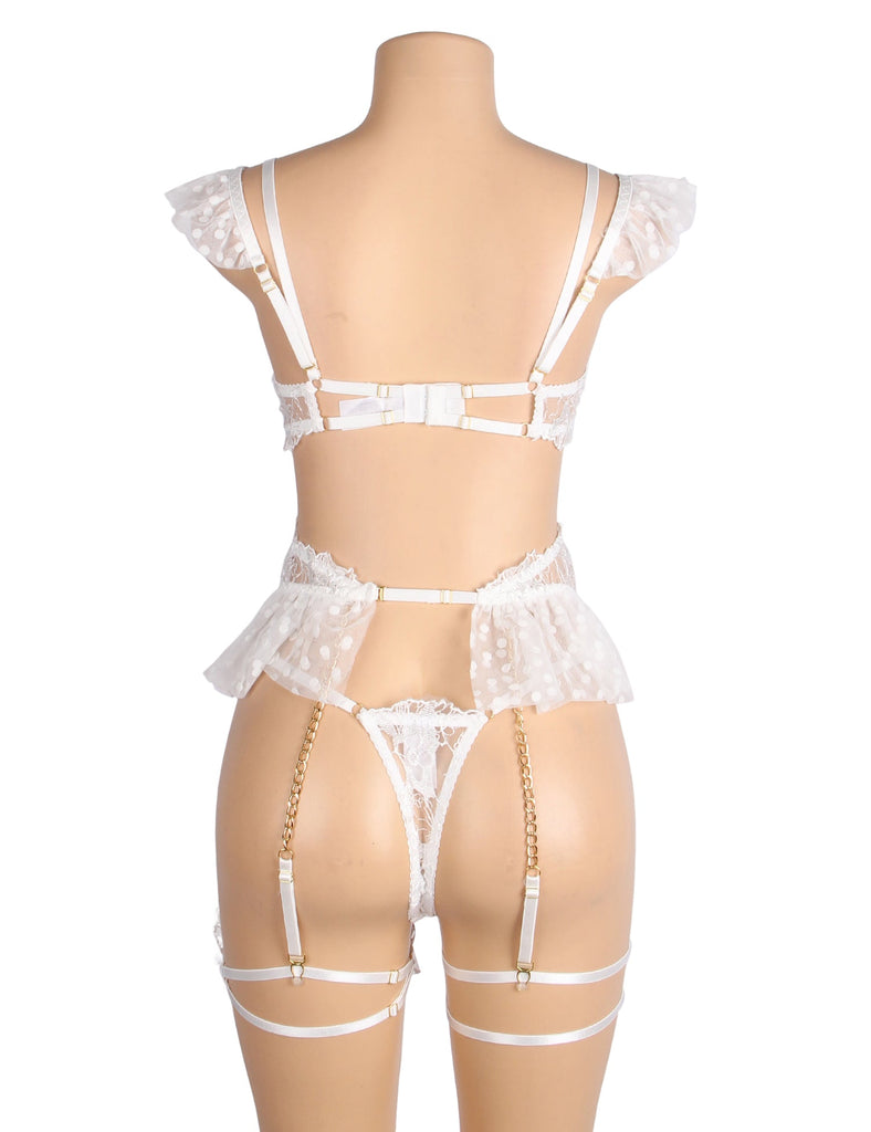 Sexy Lace Garter Bra Panty Egypt Set
