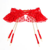 Sexy Lace Garter Bra Panty Egypt Set