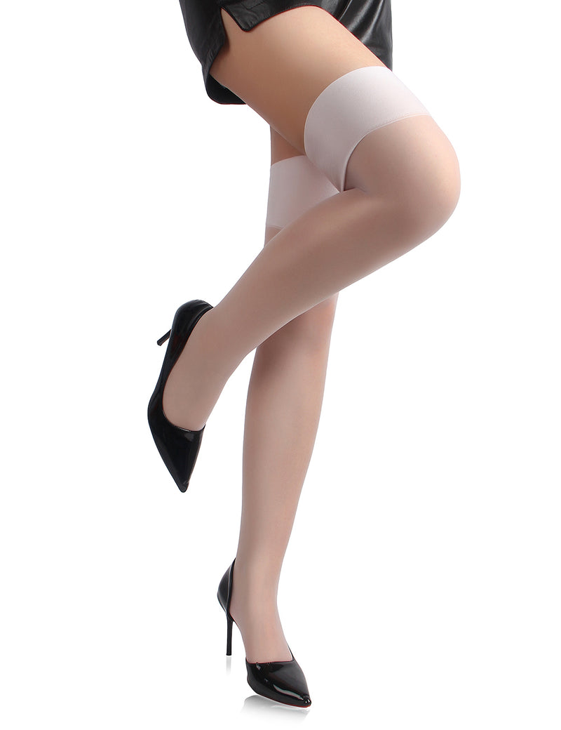 White & Black & Nude wide Brimmed Ribbed Stockings Egypt