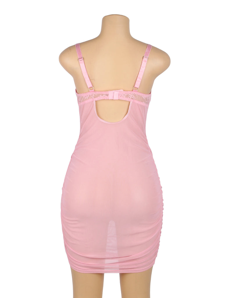 Lace Mesh Egypt Sexy Push Up Suspenders Nightdress