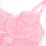 Lace Mesh Egypt Sexy Push Up Suspenders Nightdress