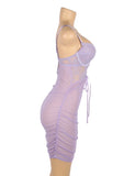 Lace Mesh Egypt Sexy Push Up Suspenders Nightdress