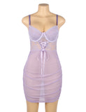 Lace Mesh Egypt Sexy Push Up Suspenders Nightdress