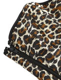 9 Pieces Plastic Bones Leopard Print Off Shoulder Palace Style Zippered Corset Egypt