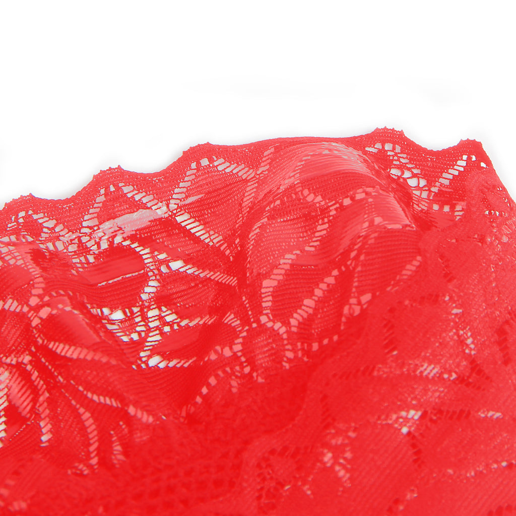 White & Black & Red  Fishnets Thigh High Stockings Silicone Lace Top Stay Up Sheer Hosiery