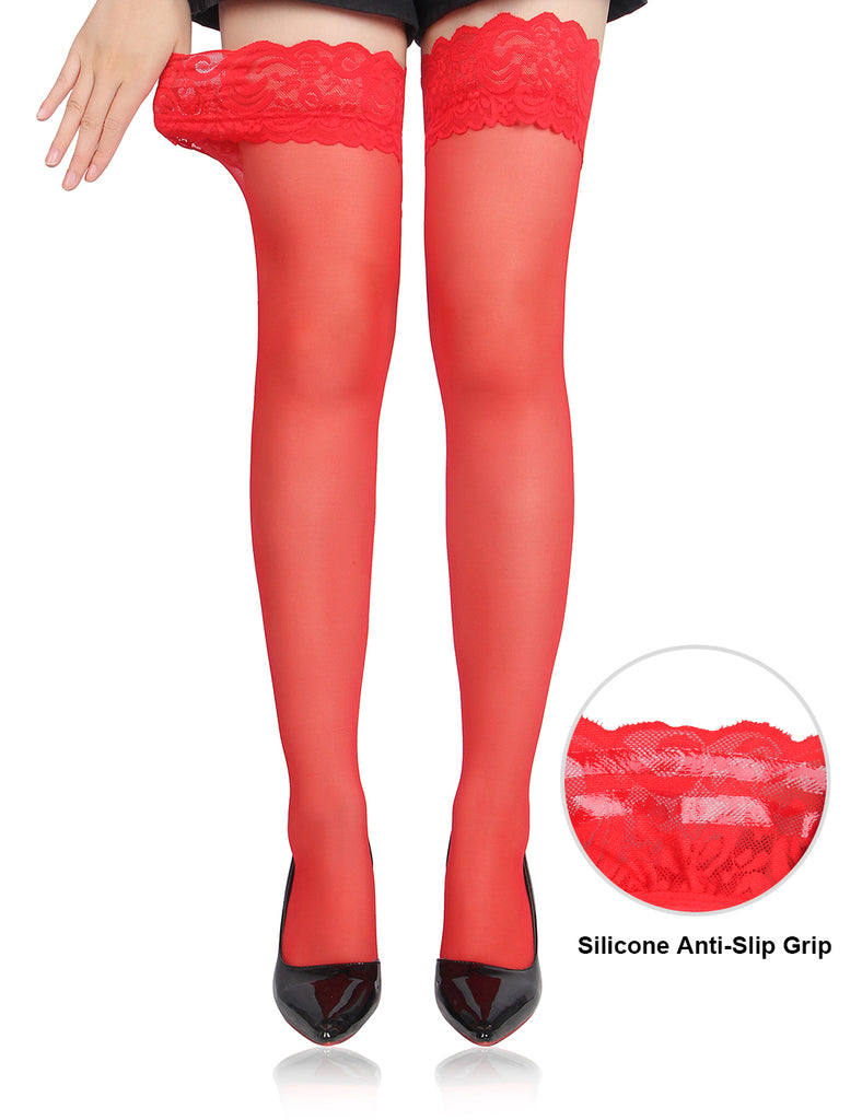 Sexy Lace Stockings With Silicone Straps