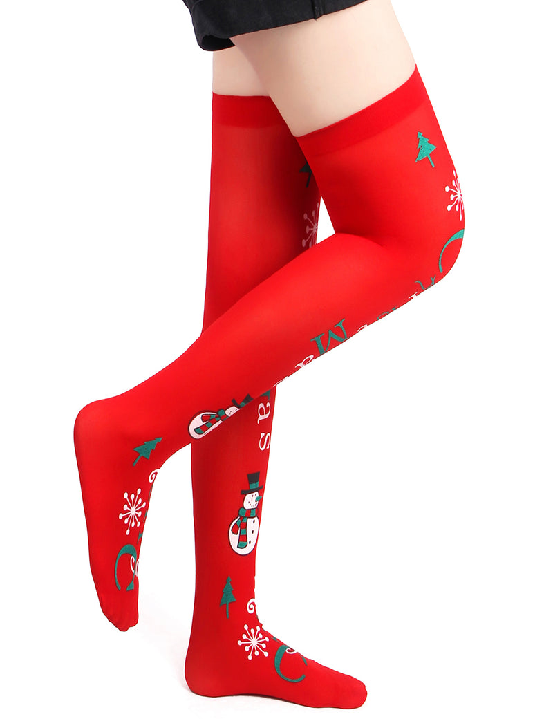Red Christmas Print Mesh stockings Egypt
