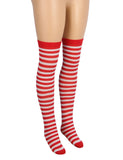 Christmas Egypt Green & Red Striped Mesh Stockings