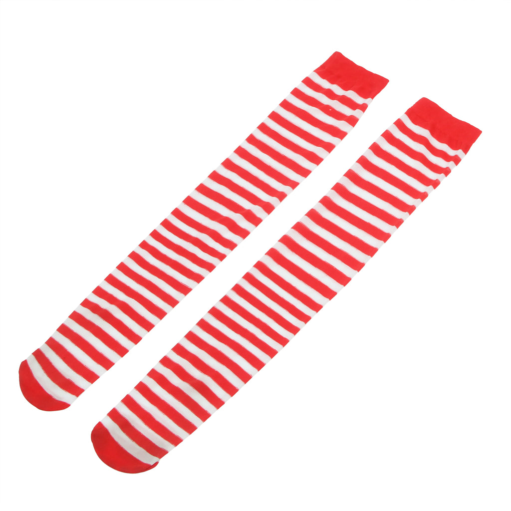 Christmas Egypt Green & Red Striped Mesh Stockings