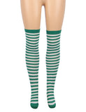 Christmas Egypt Green & Red Striped Mesh Stockings