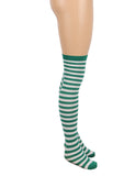 Christmas Egypt Green & Red Striped Mesh Stockings