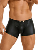 Black Sexy PU Leather Open Crotch Men Boxer Egypt