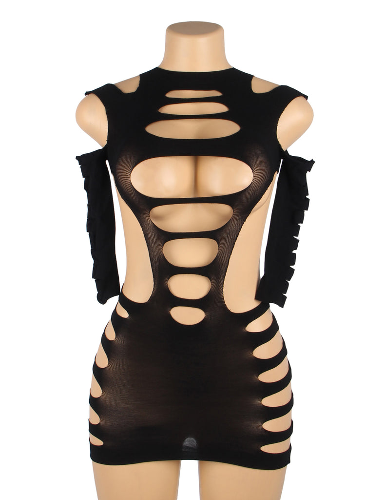 Sexy Egypt Long Sleeves Hollow Out Bodystocking Egypt