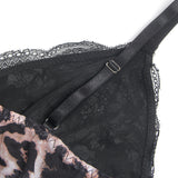Sexy Leopard Egypt Lace Suspender Pajama Set