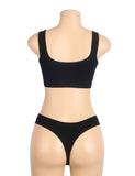 Sexy Hollow Heart Buckles Knitted Seamless Bra Set Egypt