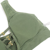 Sexy Hollow Heart Buckles Knitted Seamless Bra Set Egypt
