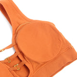 Sexy Hollow Heart Buckles Knitted Seamless Bra Set Egypt