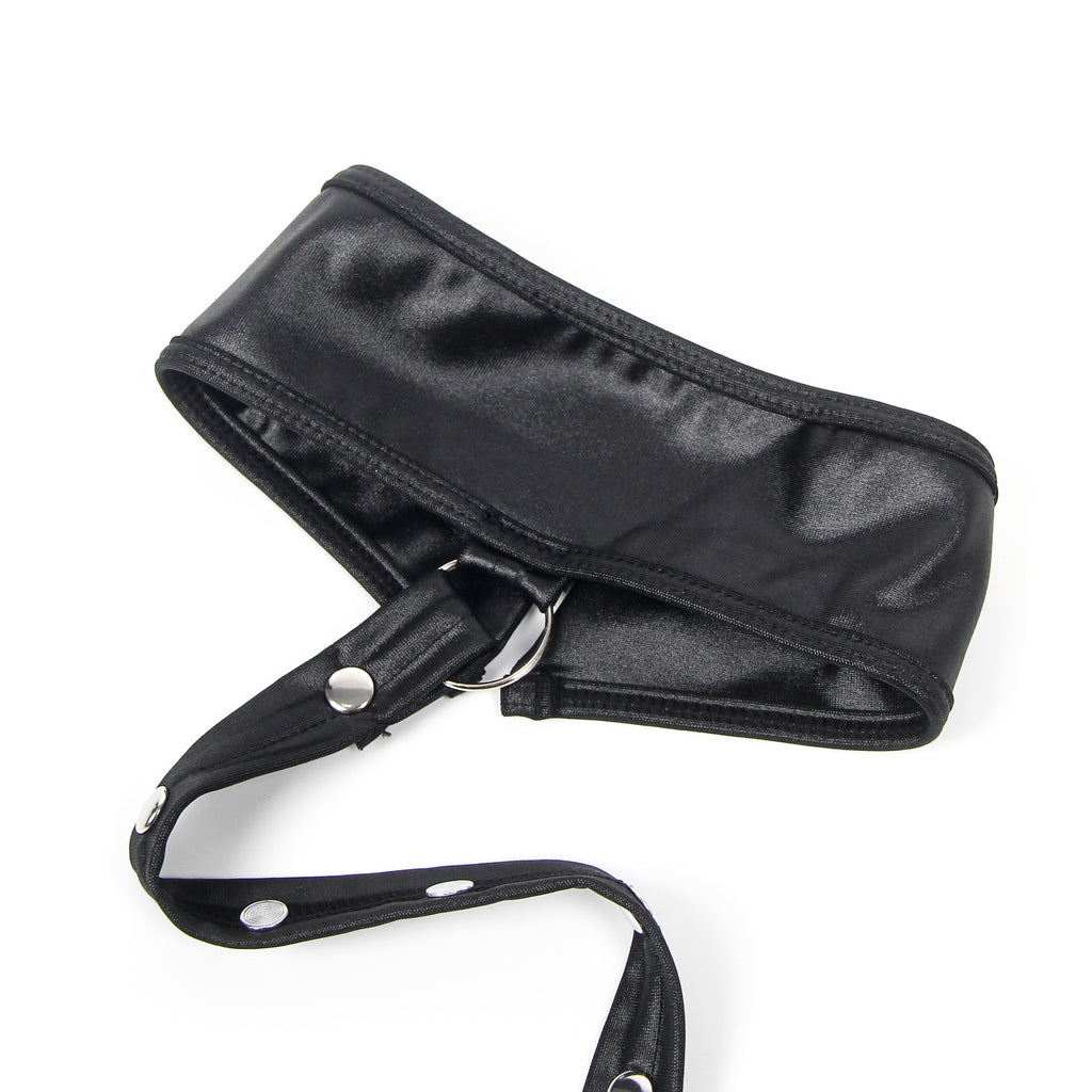 Black Sexy Egypt Bondage Faux Leather Lingerie