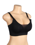 Sexy Egypt Crossover Mesh Jelly Stripe Soft Support Seamless Bra