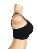 Sexy Egypt Crossover Mesh Jelly Stripe Soft Support Seamless Bra