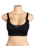 Sexy Egypt Crossover Mesh Jelly Stripe Soft Support Seamless Bra