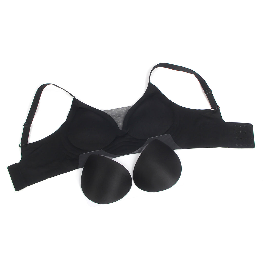 Sexy Egypt Crossover Mesh Jelly Stripe Soft Support Seamless Bra
