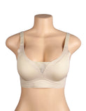 Sexy Egypt Crossover Mesh Jelly Stripe Soft Support Seamless Bra
