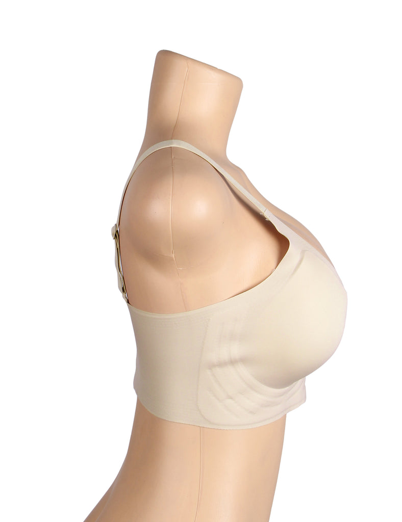 Sexy Egypt Crossover Mesh Jelly Stripe Soft Support Seamless Bra