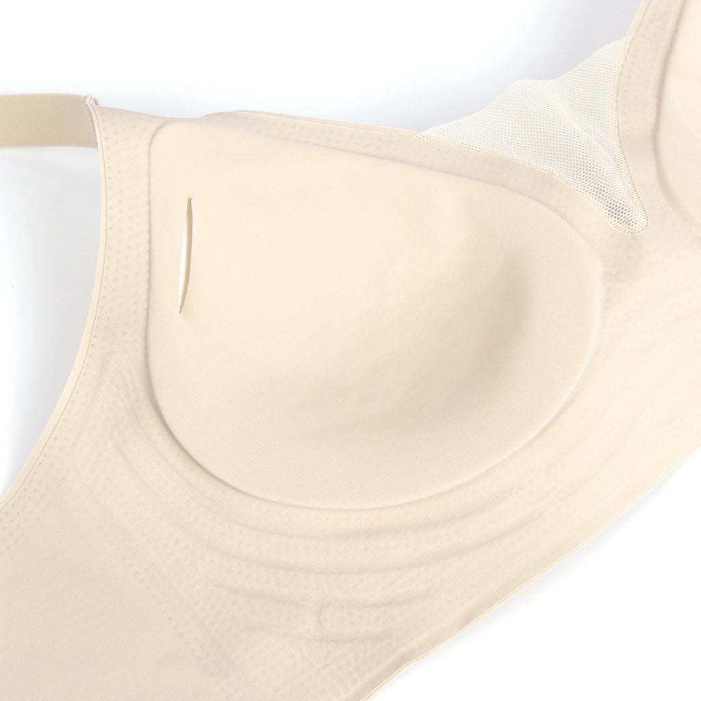 Sexy Egypt Crossover Mesh Jelly Stripe Soft Support Seamless Bra
